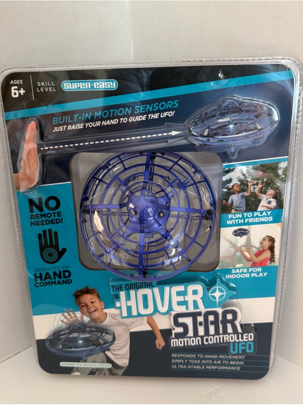 Blue Motion Controlled UFO Hover Toy Drone